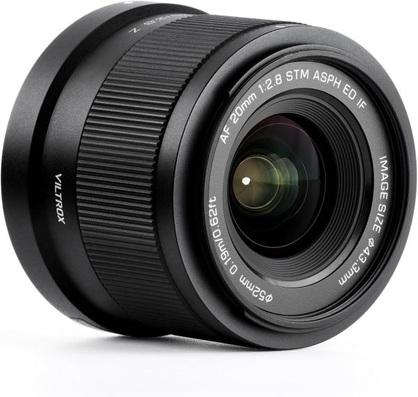 VILTROX 20mm F2.8 Z-Mount Full Frame AF Prime Wide Angle Lens for Nikon Z Mount Z8 Z9 Z6 Z7 Z6 II Z7 II Z5 Z5